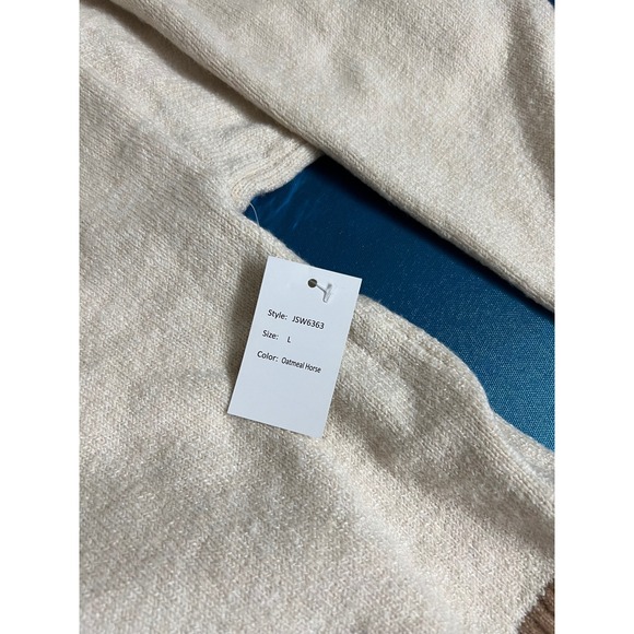 ❄️Nikka K Oatmeal Horse Graphic Cardigan Sweater JSW6363 Womens Large NEW - Picture 5 of 14